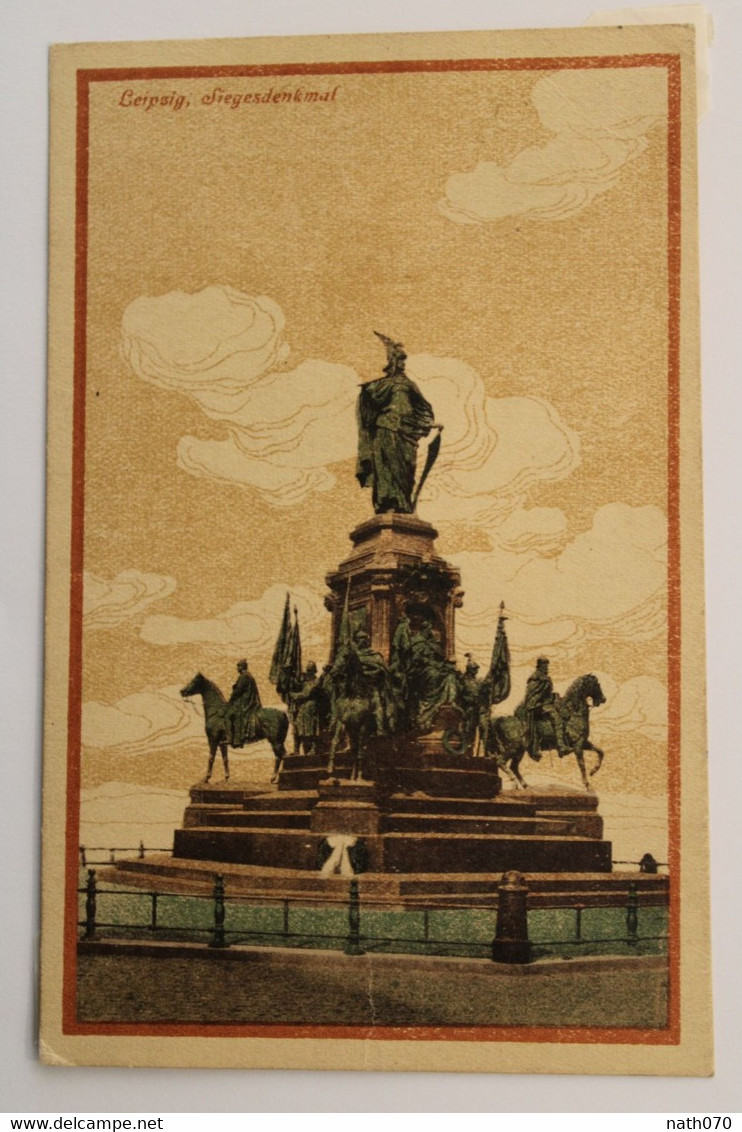 1924 AK Cpa Siegesdenkmal Leipzig Park Hotel Deutsches Reich Allemagne Cover Germany Karten - Cartas & Documentos