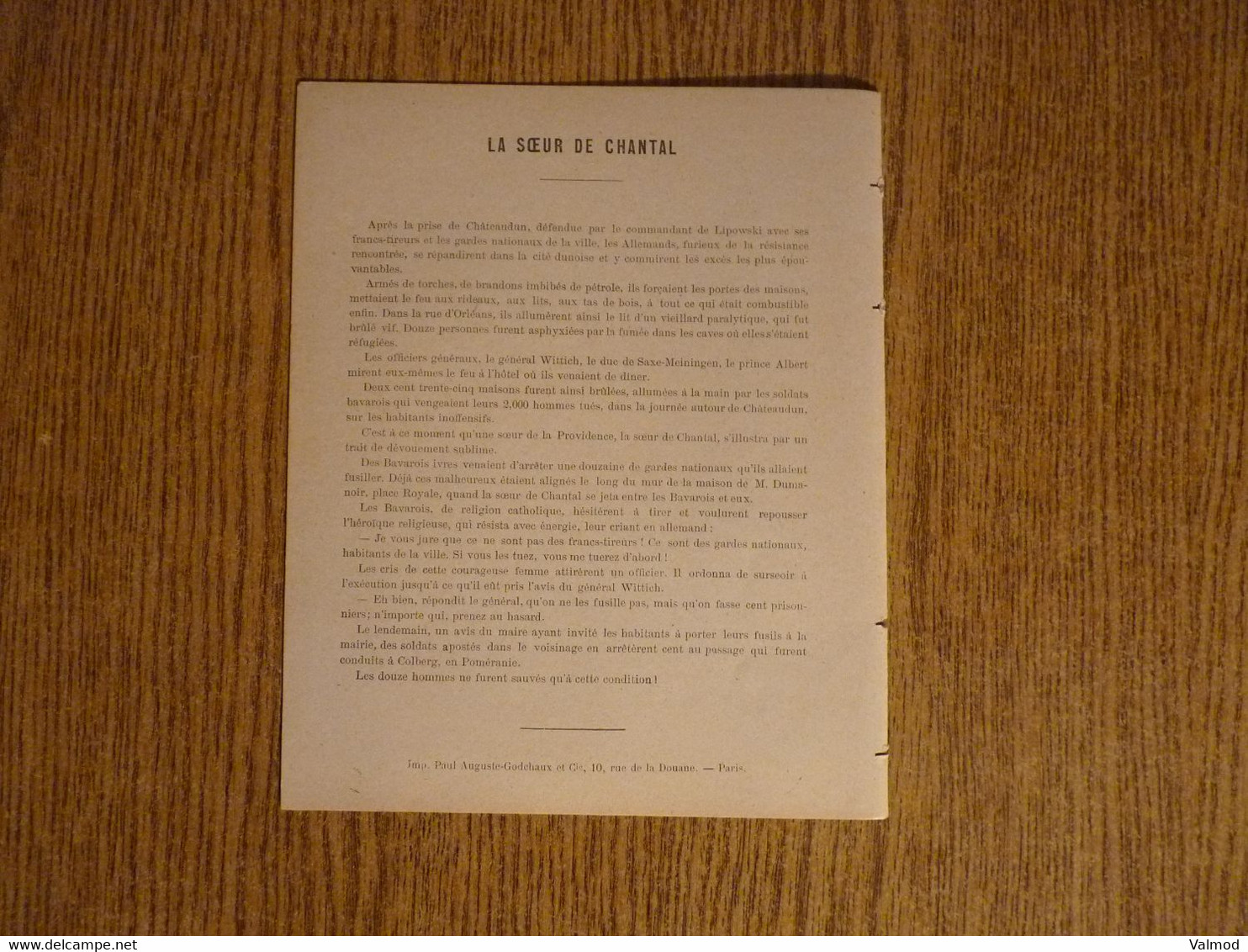 Protège-Cahier/Couverture "La Soeur De Chantal - Les Femmes De France Pendant La Guerre"-20,5x16,7 Cm. - Protège-cahiers