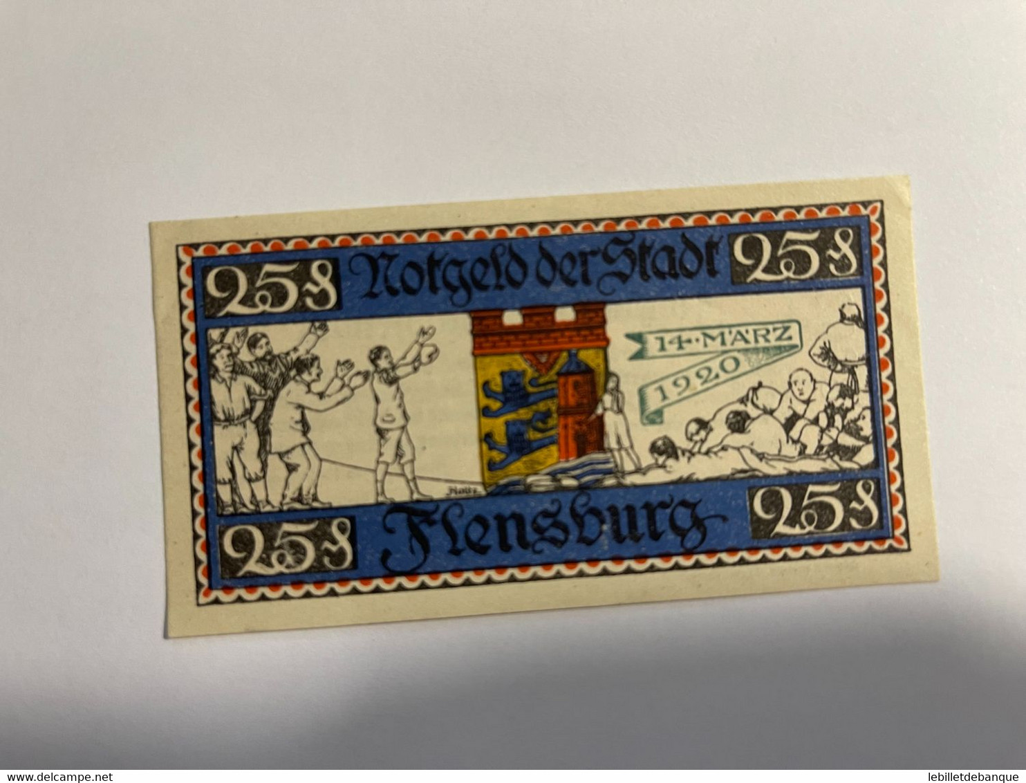 Allemagne Notgeld Flensburg 25 Pfennig - Collections