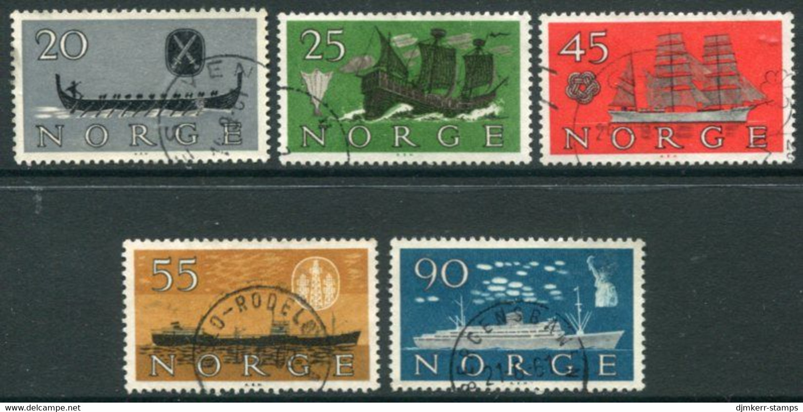 NORWAY 1960 Ships Used.  Michel 444-48 - Used Stamps