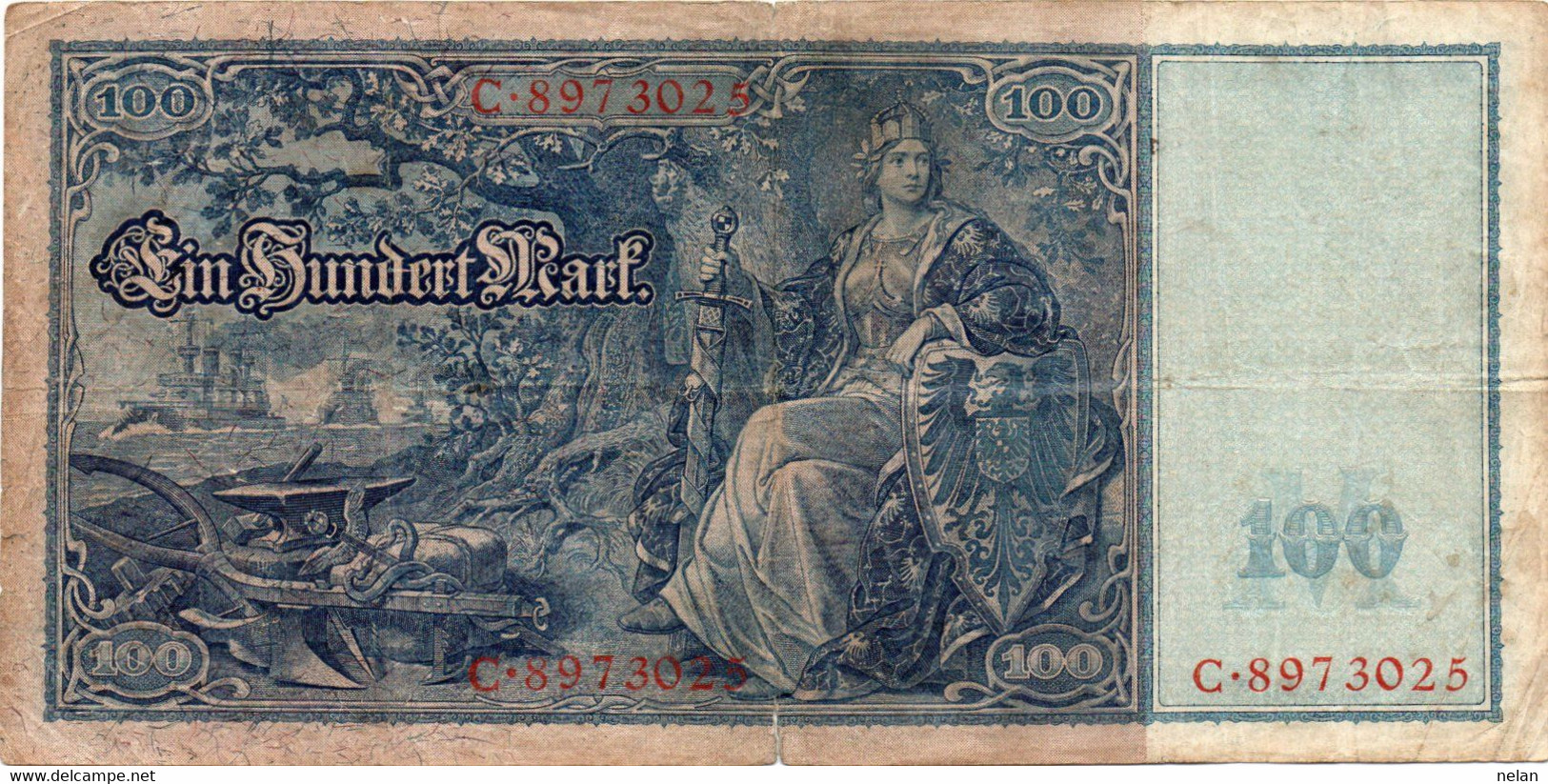 GERMANIA-100 MARK 1910 -  Wor: -Wor:P-38, Ros:R-38 -  Circ. - 100 Mark