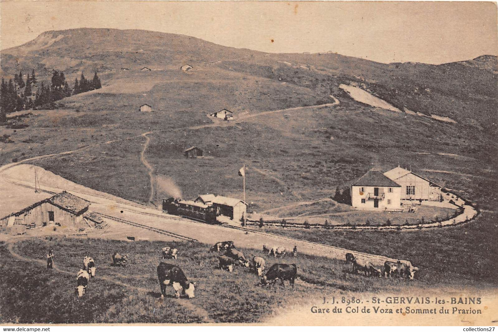 74-SAINT-GERVAIS-LES-BAINS- GARE DU COL DE VOZA ET SOMMET DU PRARION - Saint-Gervais-les-Bains