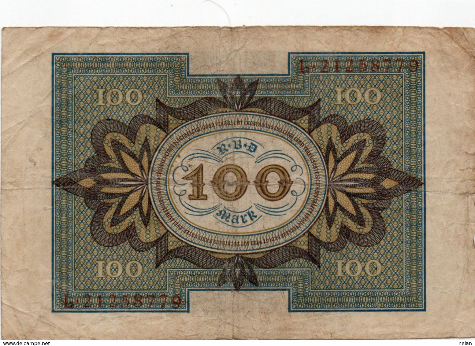 GERMANY- 100 MARK 1920  -Wor:P-69b, Ros:R-67b   -  Circ - 100 Mark