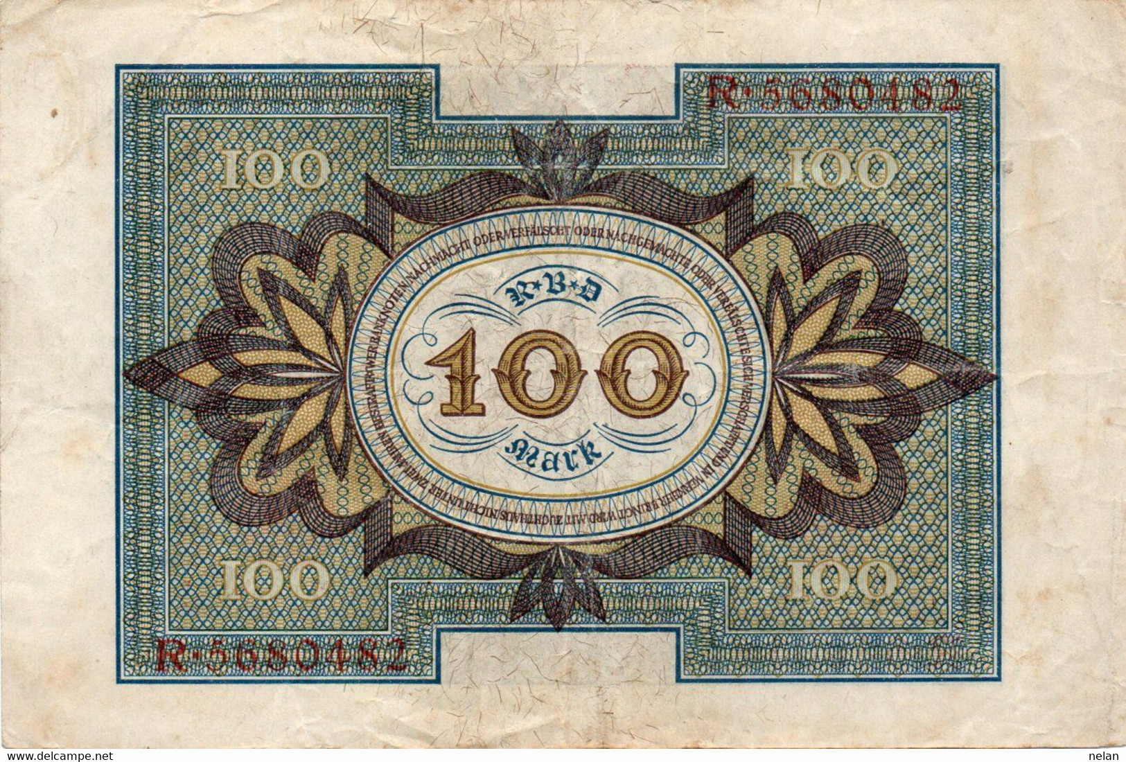 GERMANY- 100 MARK 1920  -  Wor:P-69a, Ros:R-67a   -  Xf - 100 Mark