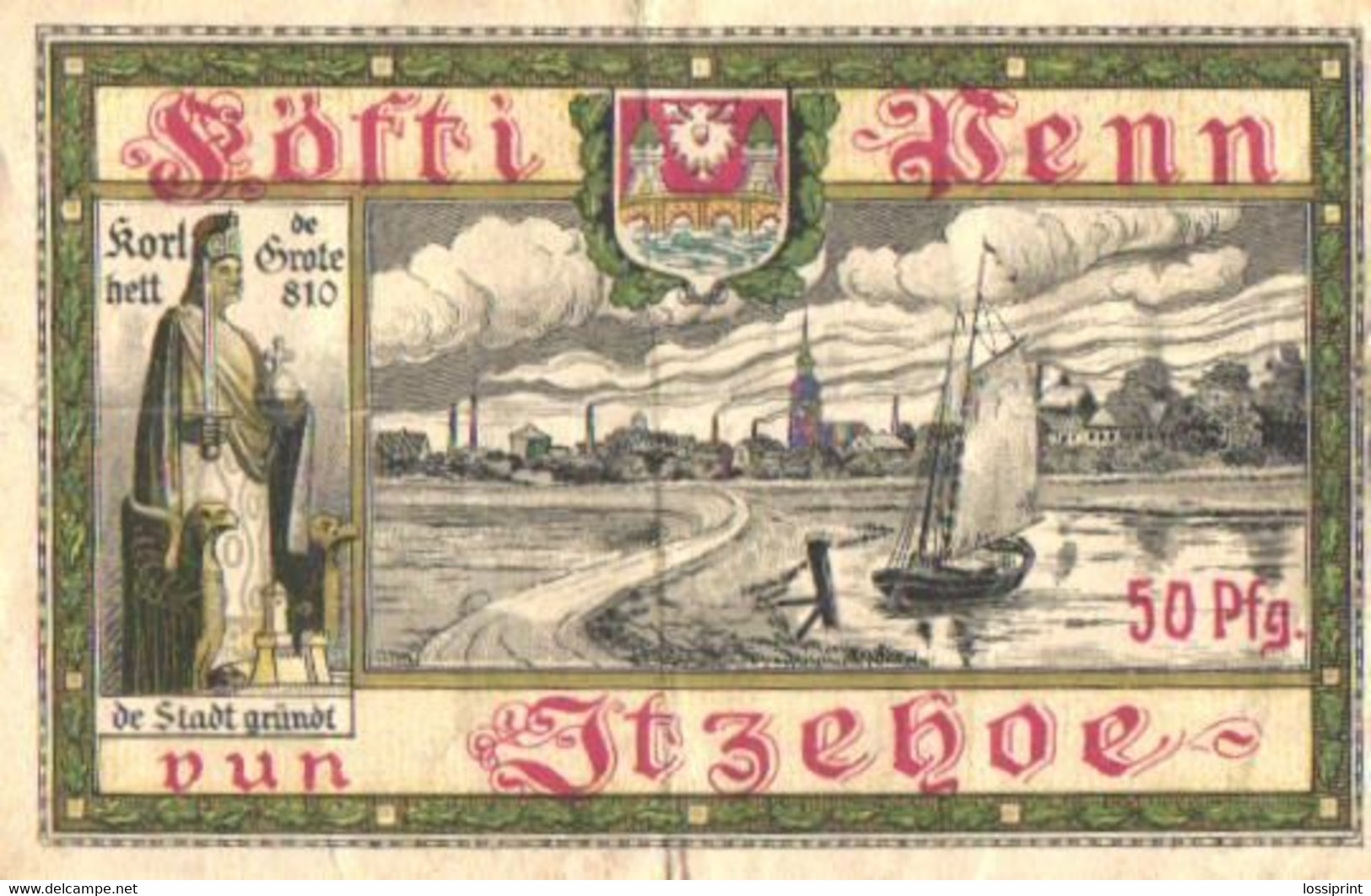 Germany Notgeld:Stadt Itsehoe 50 Pfennig, 1918 - Collections