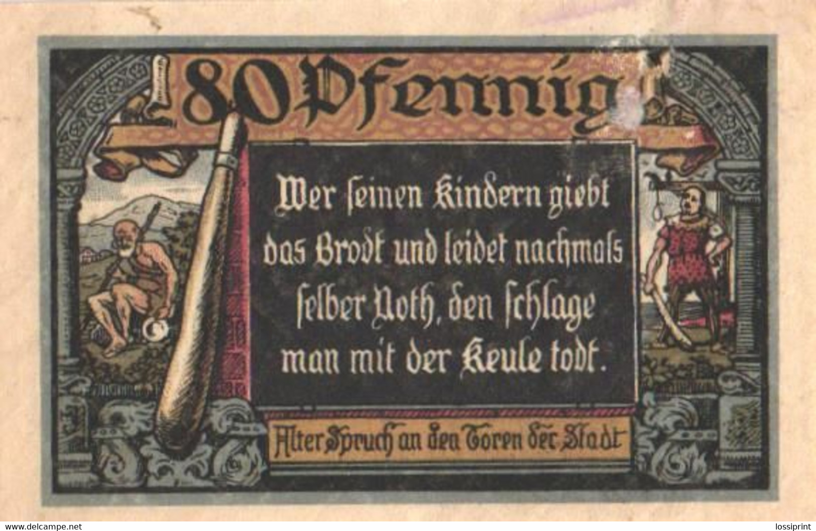 Germany Notgeld:Stadt Jüterhon 80 Pfennig, 1920 - Collections