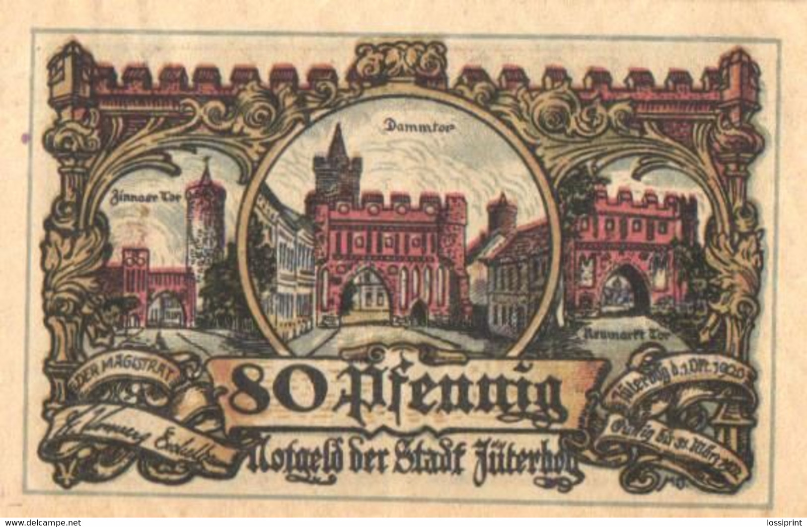 Germany Notgeld:Stadt Jüterhon 80 Pfennig, 1920 - Collections