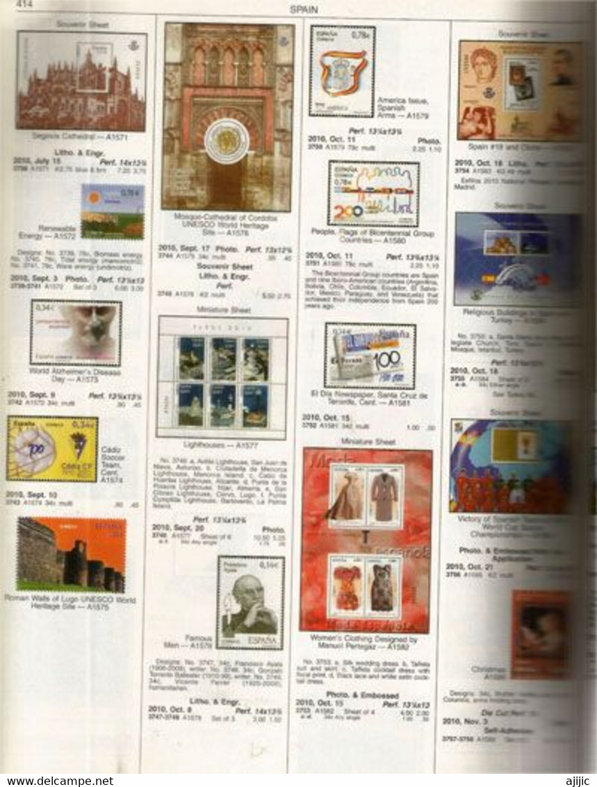 ESPAGNE . Catalogue SCOTT Americain Couleurs, Côtes En US$ Et Numerotations 88 Pages - Verenigde Staten