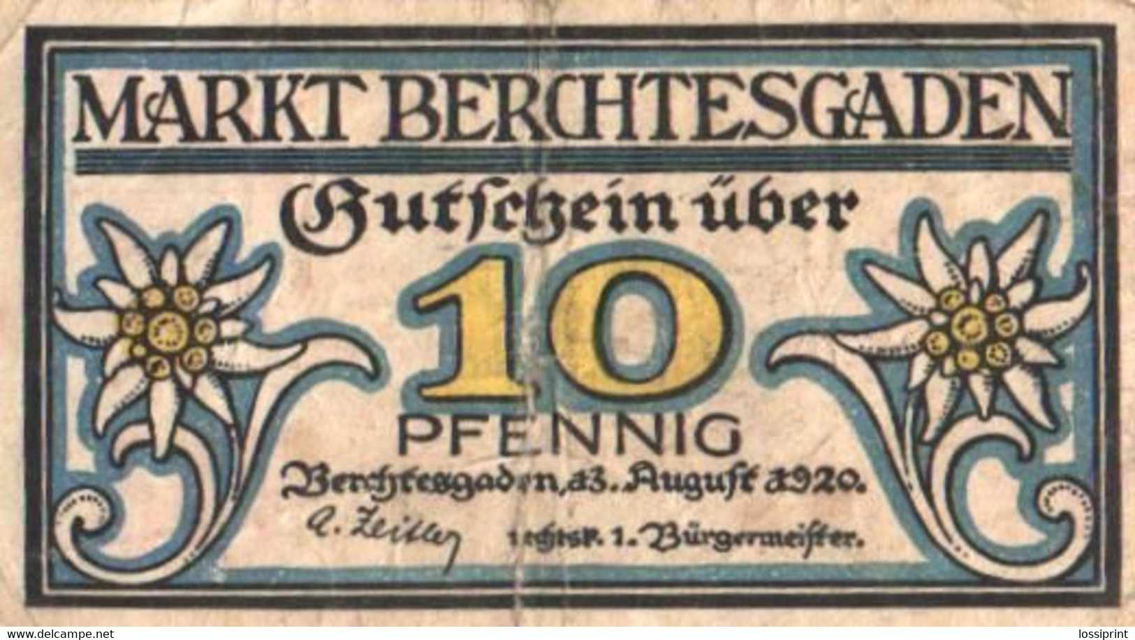 Germany Notgeld:Gutschein 10 Pfennig, 1920 - Collections