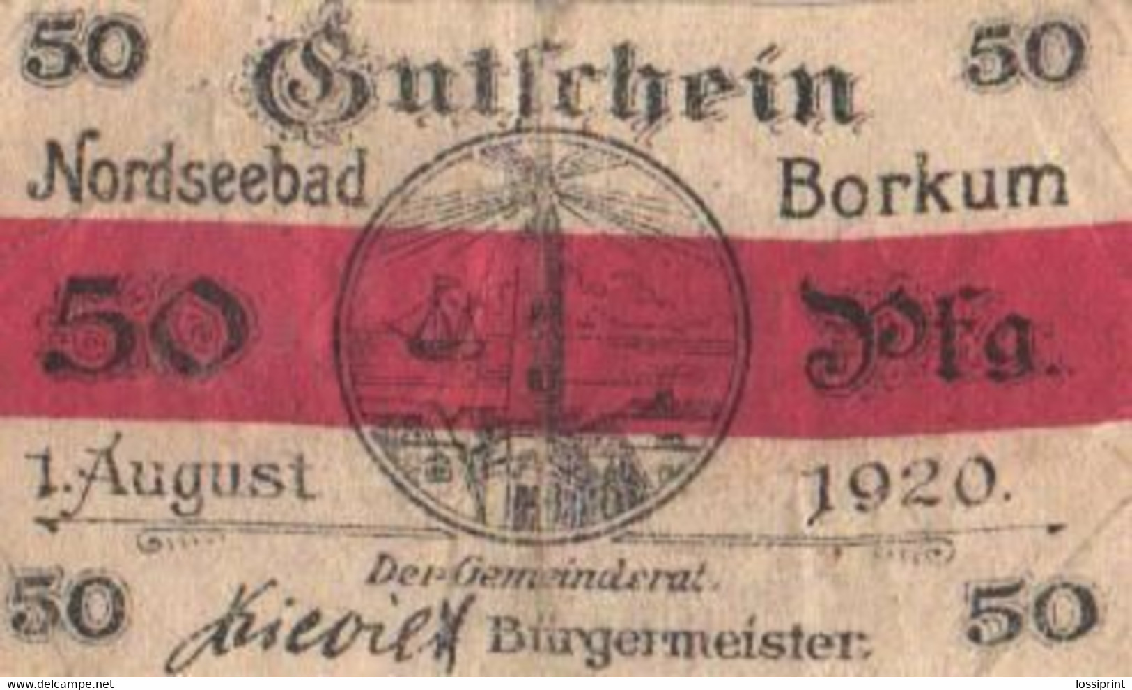 Germany Notgeld:Gutschein 50 Pfennig, 1920 - Collections