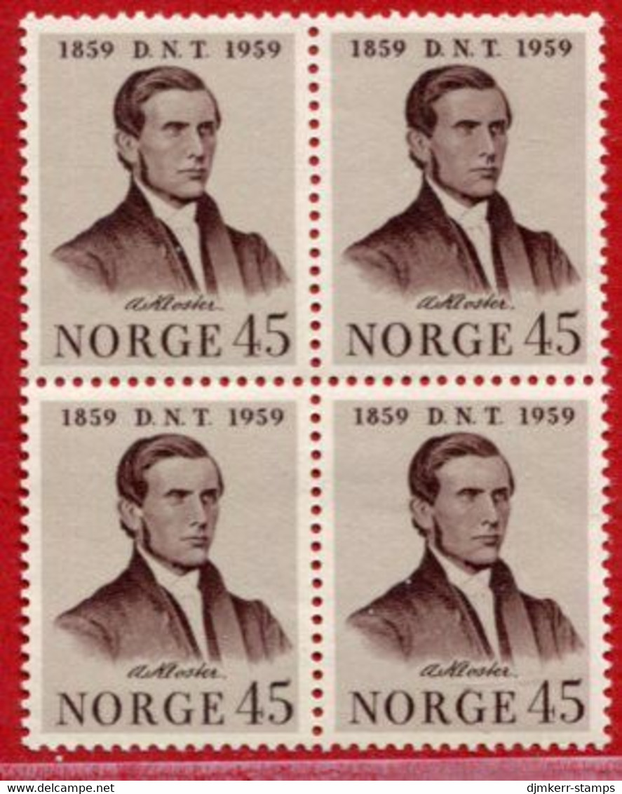 NORWAY 1959 Cenatenary Of Temperance League Block Of 4 MNH / **.  Michel 433 - Ongebruikt