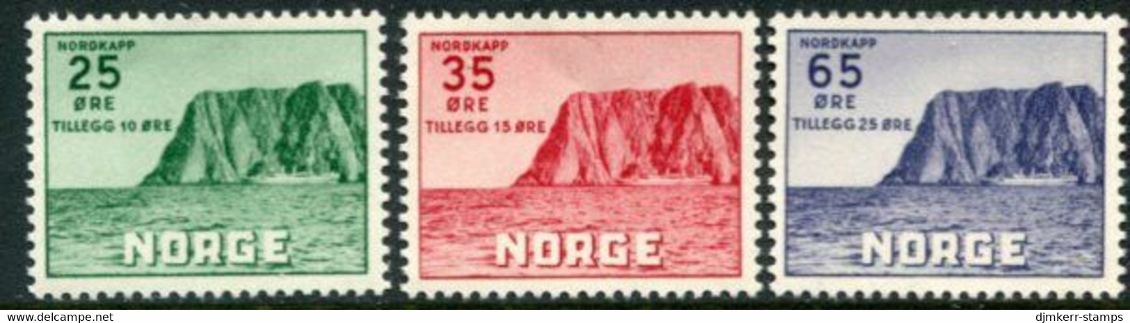 NORWAY 1957 Tourism: North Cape MNH / **.  Michel 408-10 - Unused Stamps