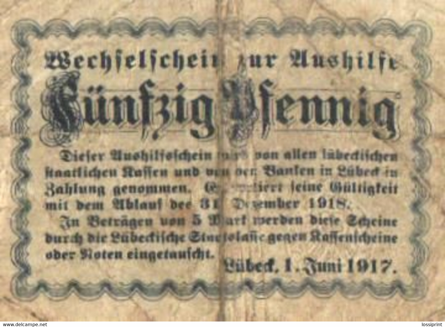 Germany Notgeld:Ausshilse 50 Pfennig, 1917 - Collections