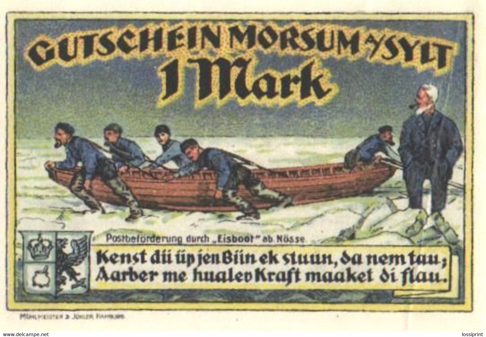 Germany Notgeld:Gutschein Morsum A/Sylt 1 Mark, 1921 - Sammlungen