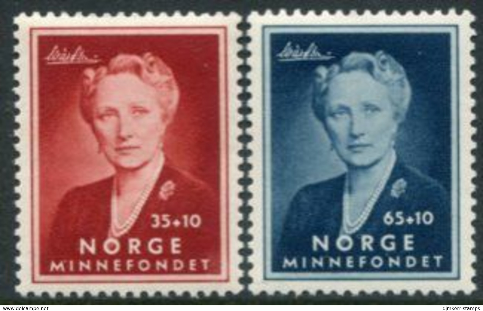 NORWAY 1956 Princess Martha Fund MNH / **.  Michel 404-05 - Nuevos