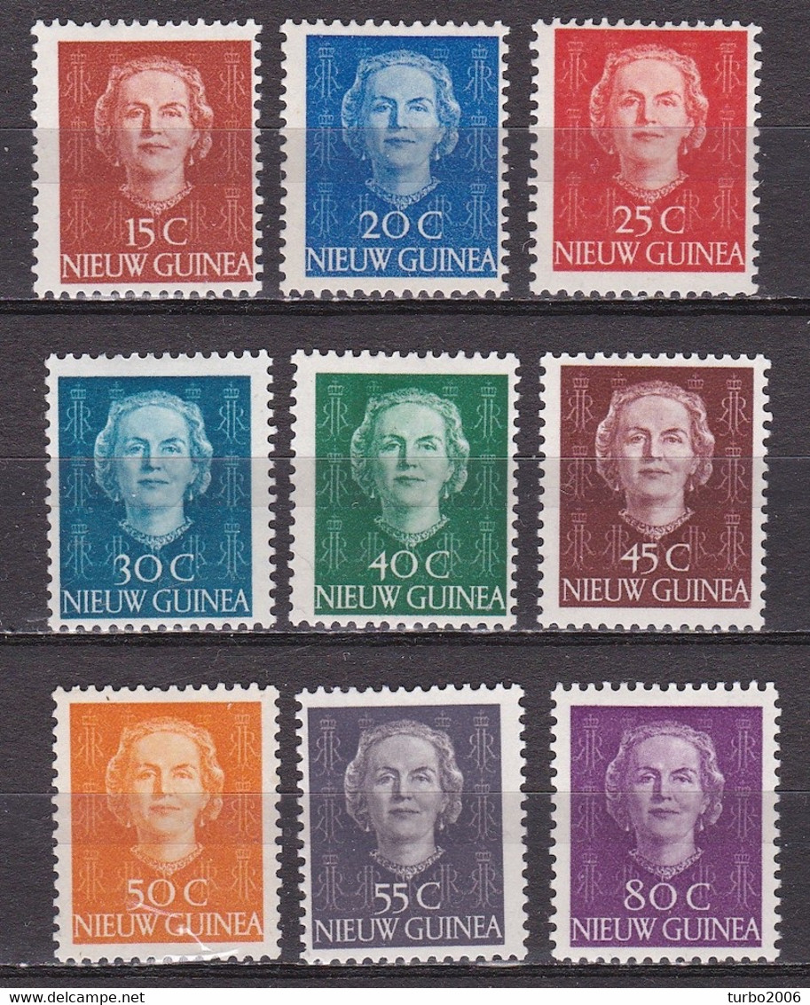 1950-52 NNG Koningin Juliana Complete Ongestempelde Serie NVPH 10 / 18 - Niederländisch-Neuguinea