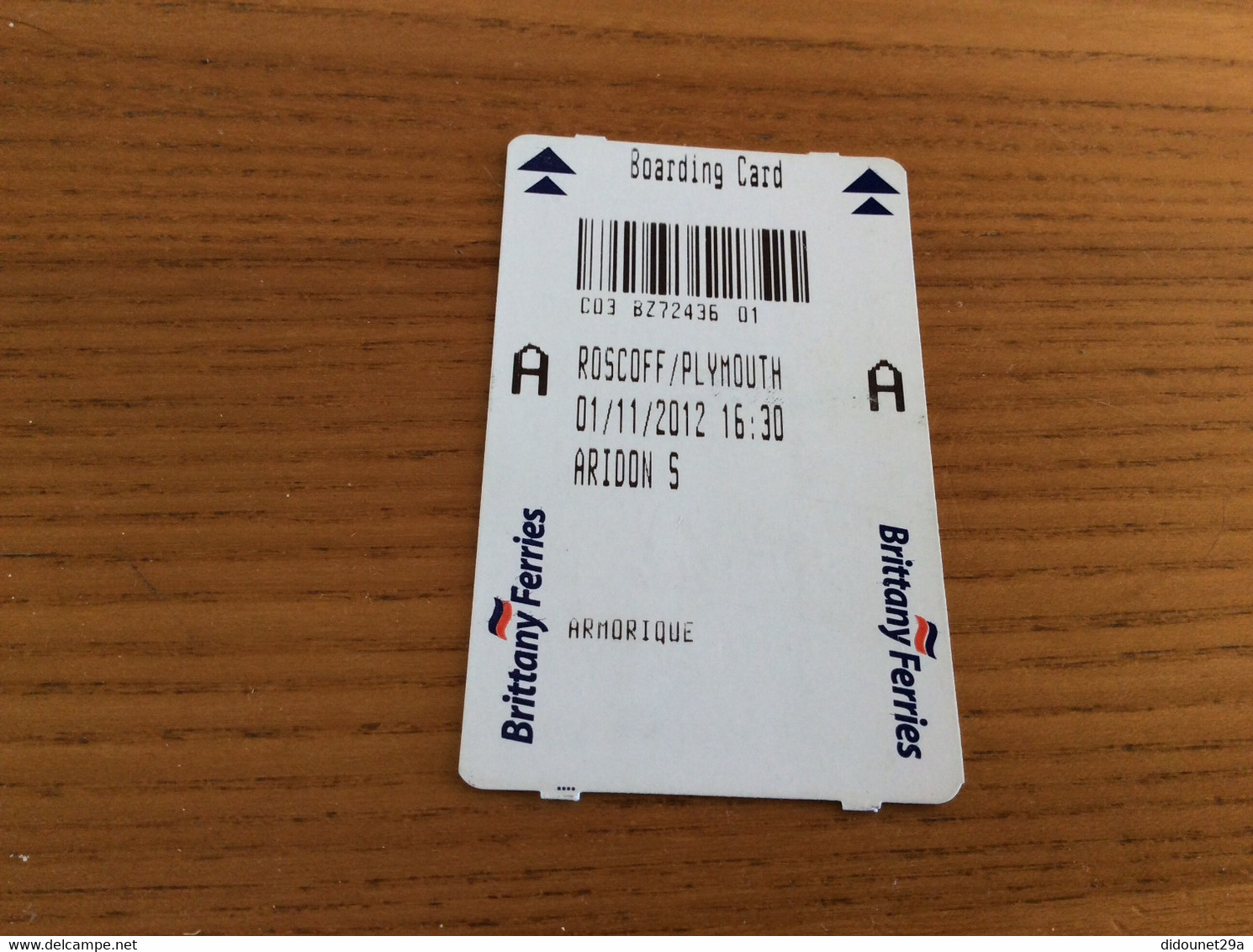 Ticket De Transport (Ferry) "A -Brittany Ferries - SHOP Before We Stop" (FRANCE - ANGLETERRE) - Europe