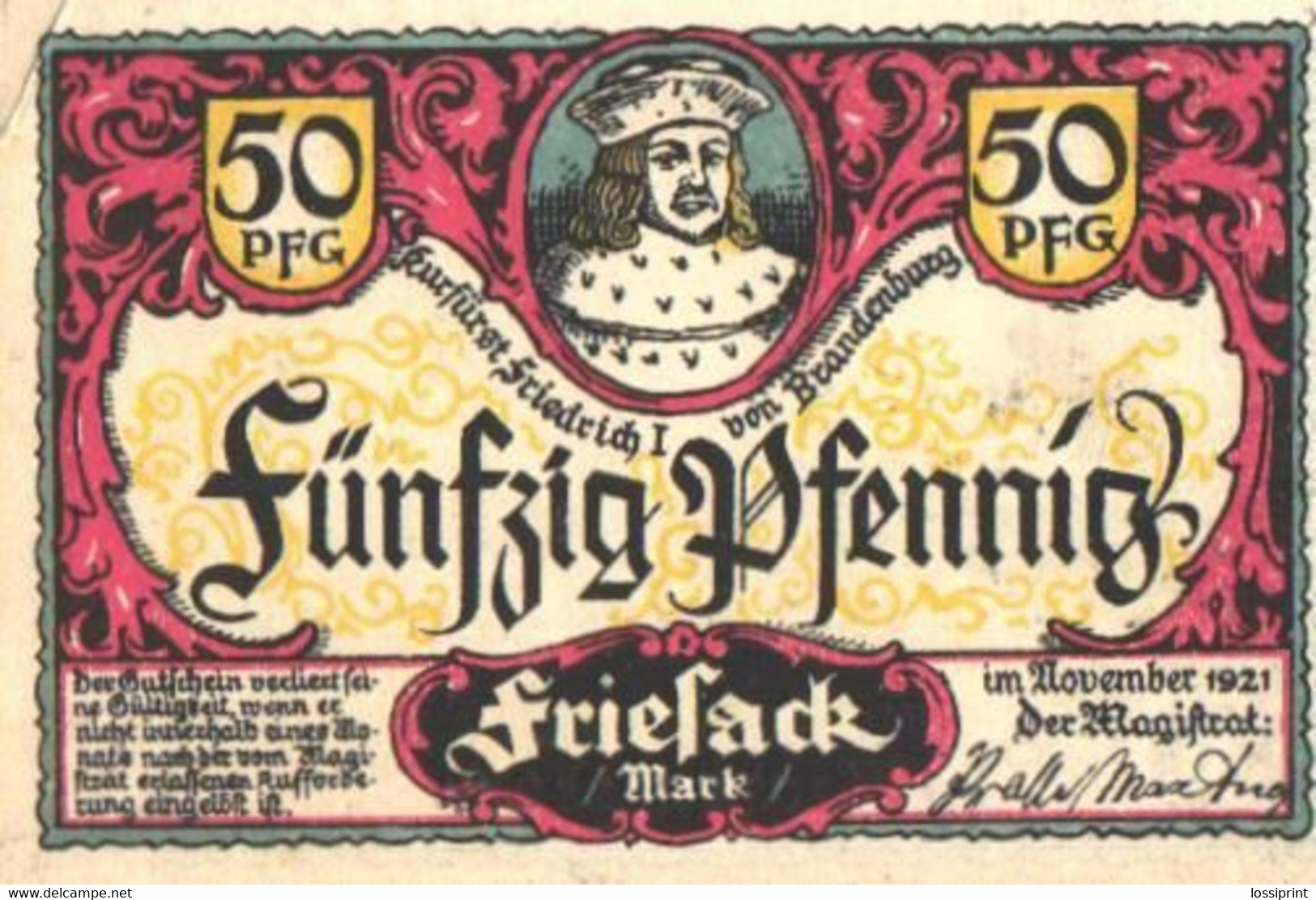 Germany Notgeld:Brandenburg 50 Pfennig, 1921 - Sammlungen