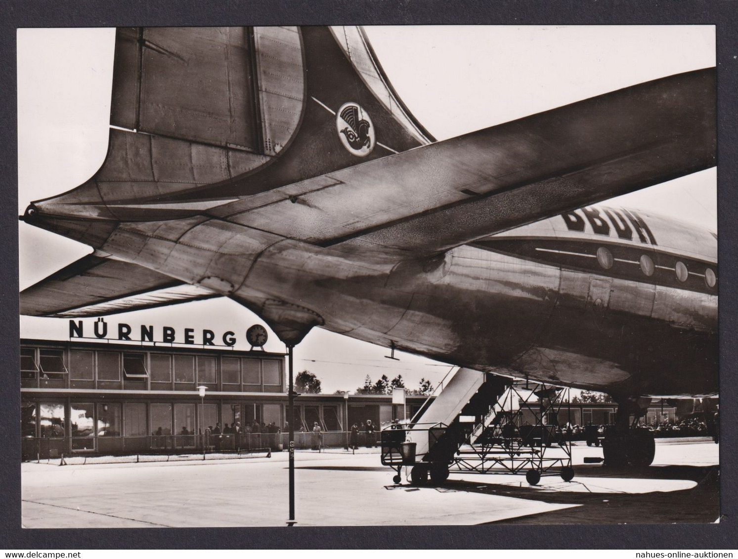 Flugpost Ansichtskarte Flughafen Nürnberg Flugkarte BBDH Inter. Foto AK - Zeppeline