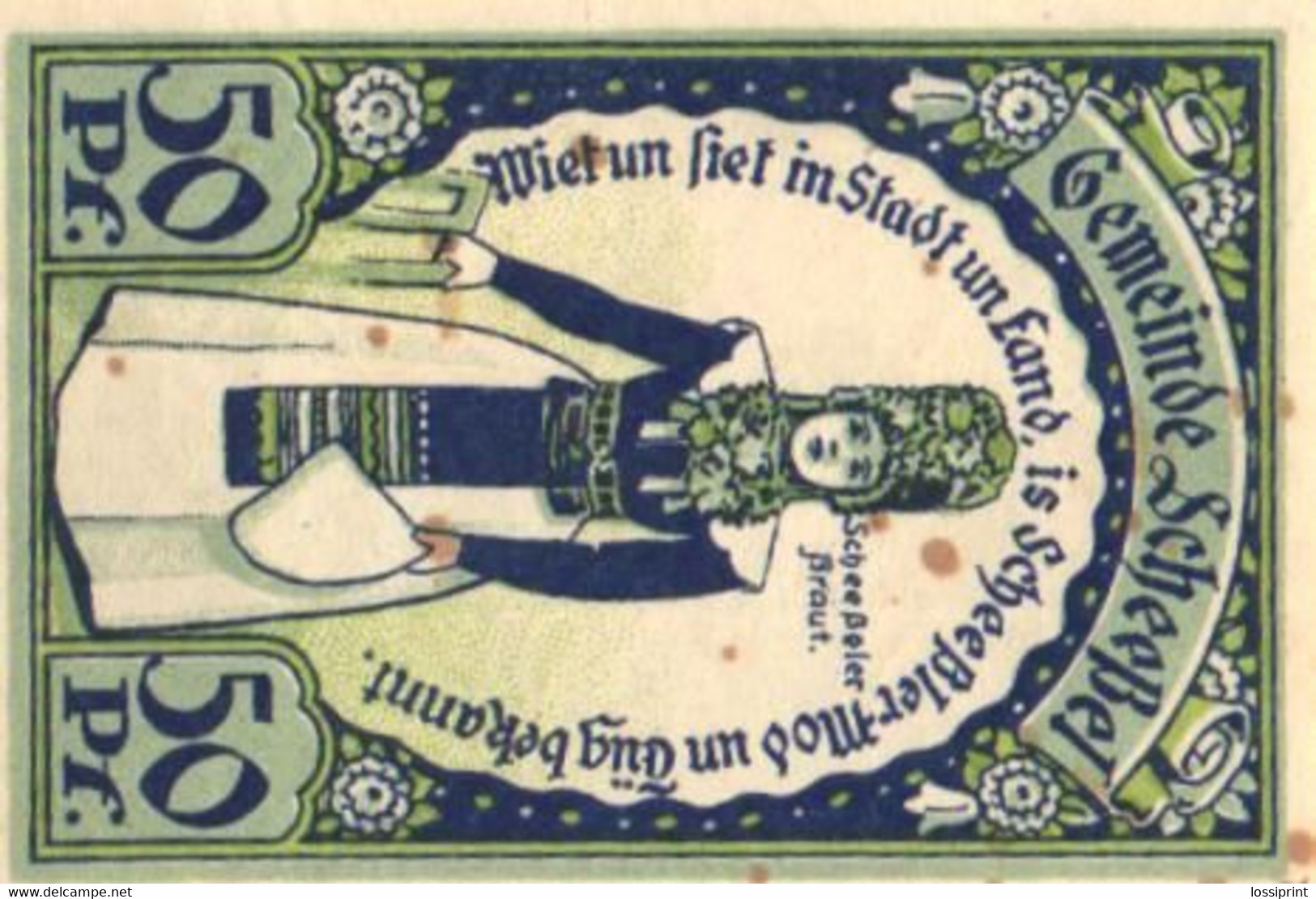 Germany Notgeld:Gemeinde Scheebel 50 Pfennig, 1921 - Colecciones