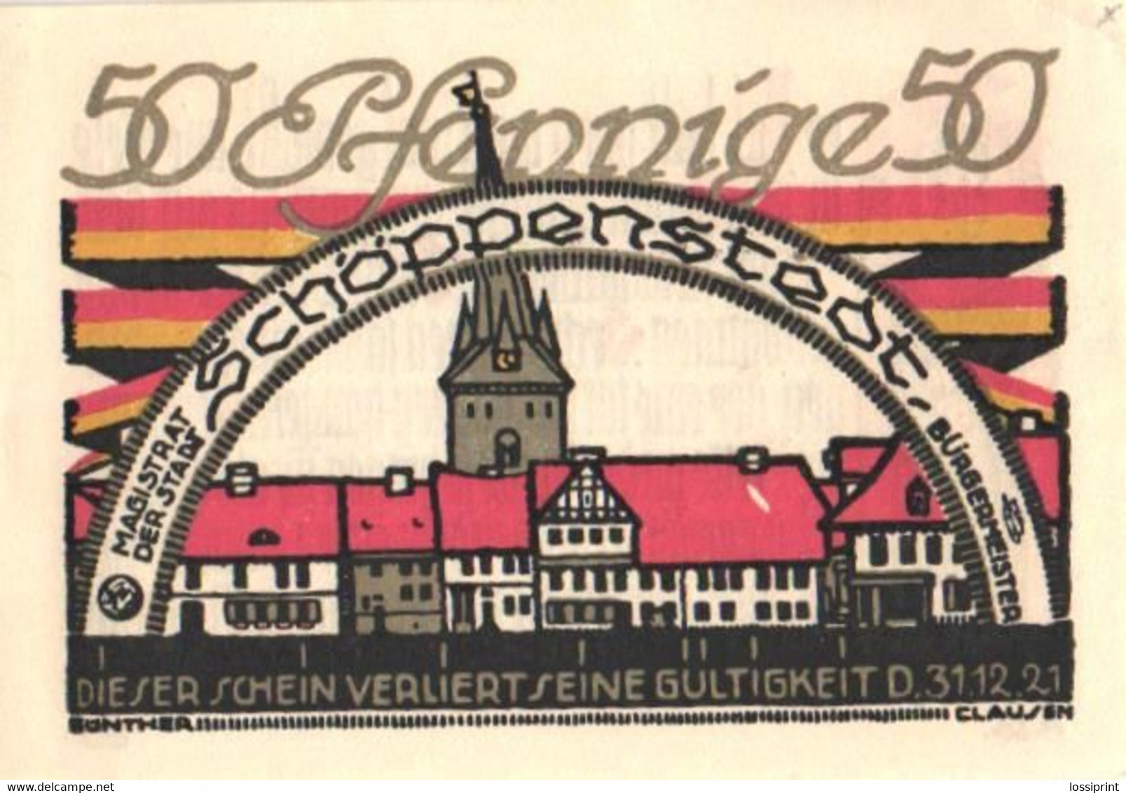 Germany Notgeld:Schöppenstadt 50 Pfennig, 1921 - Colecciones