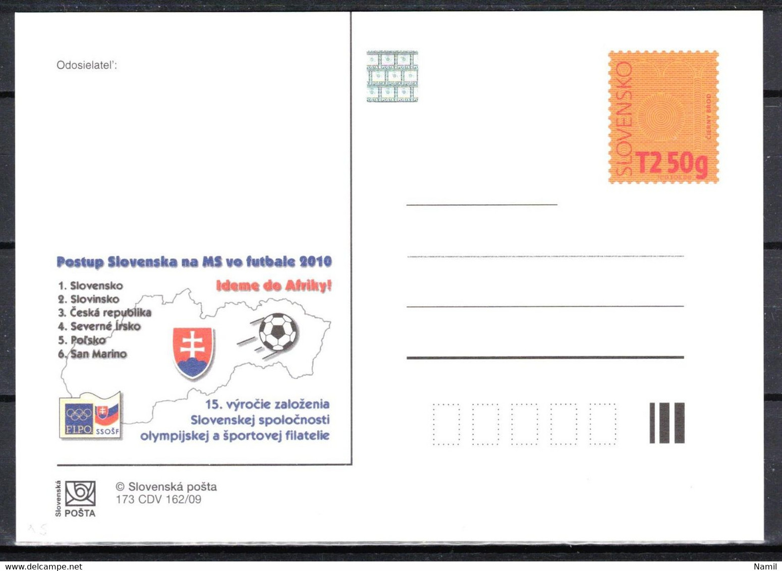 Slovaquie 2009 Entier (CDV 173) - Postkaarten