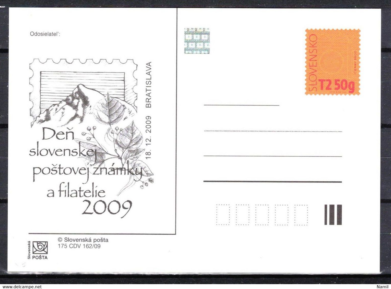 Slovaquie 2009 Entier (CDV 175) - Postkaarten