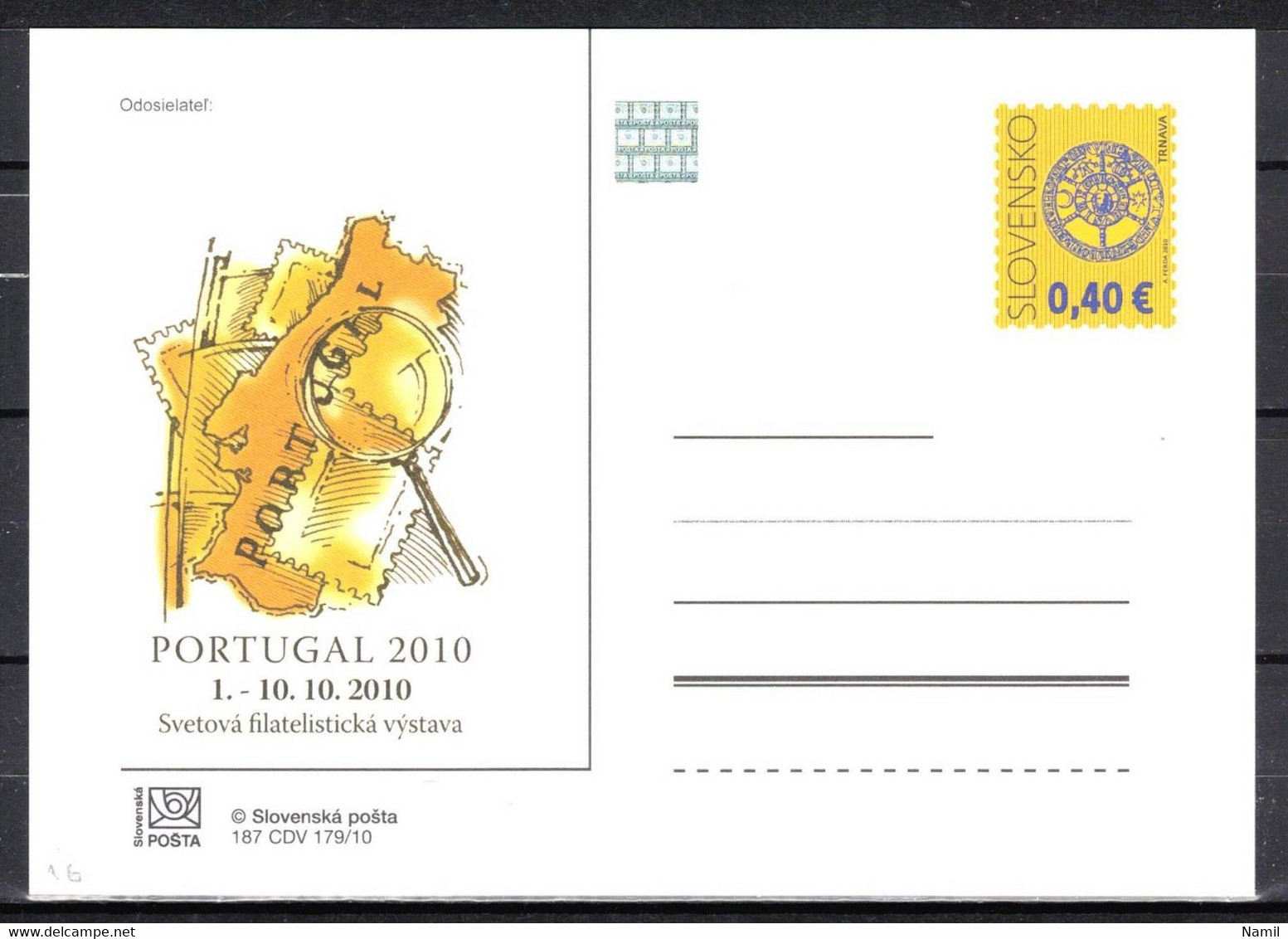 Slovaquie 2010 Entier (CDV 187) - Cartes Postales