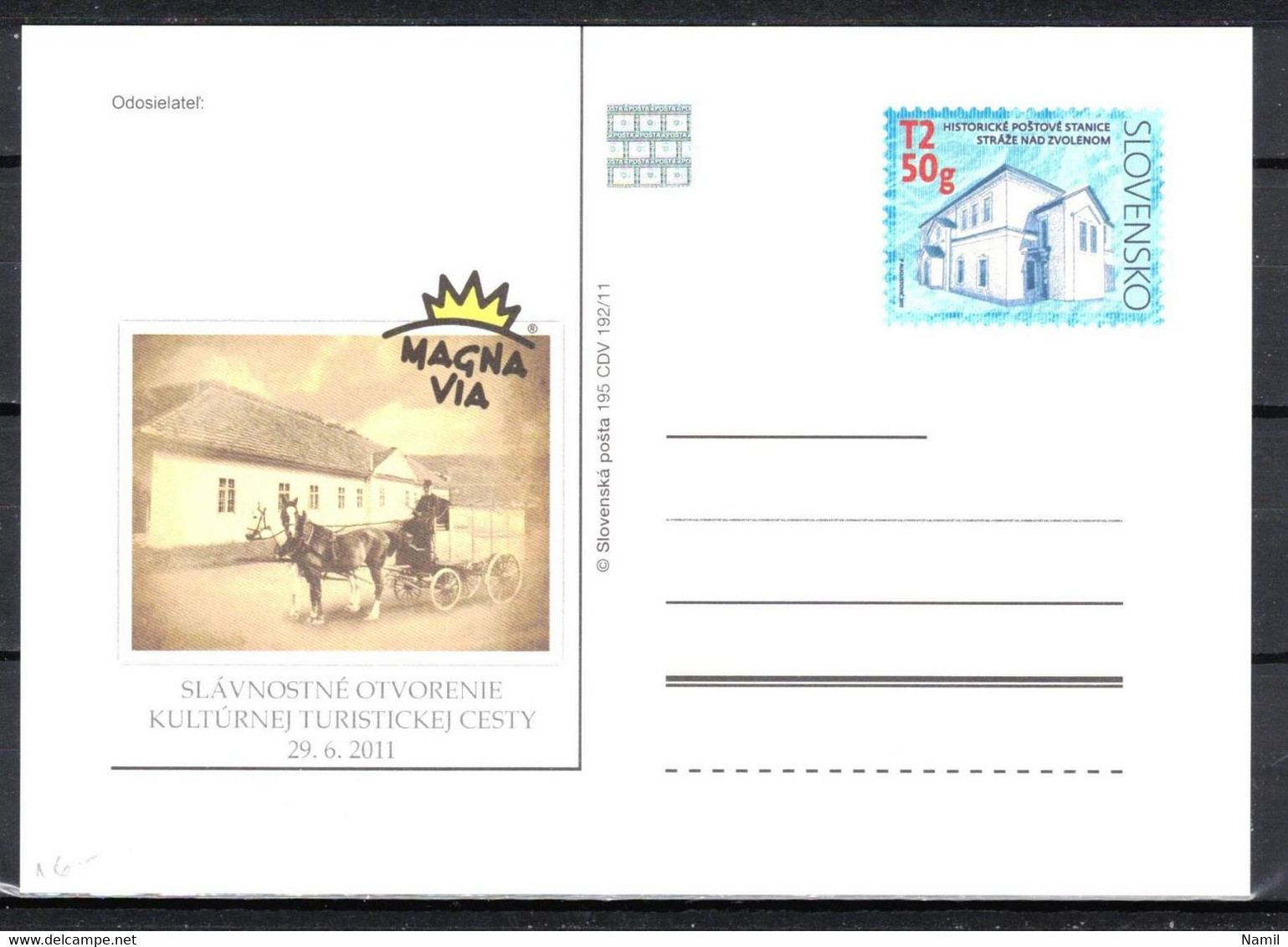 Slovaquie 2011 Entier (CDV 195) - Postcards