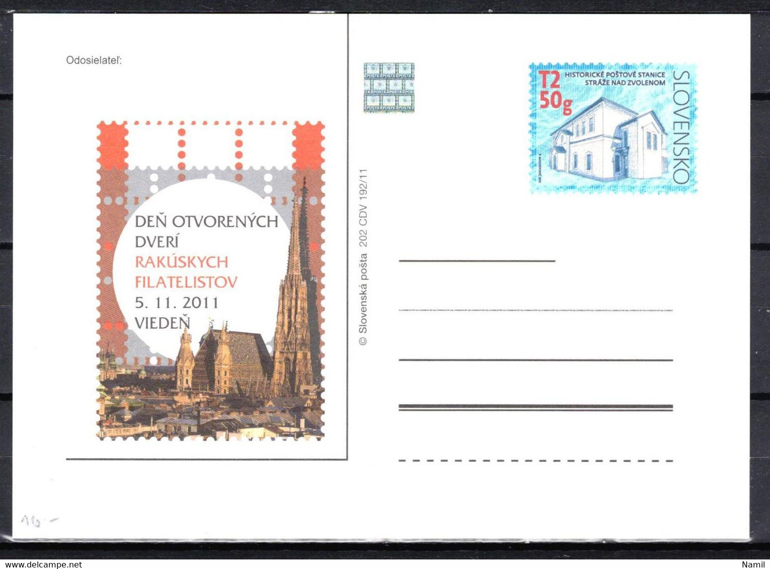 Slovaquie 2011 Entier (CDV 202) - Cartes Postales