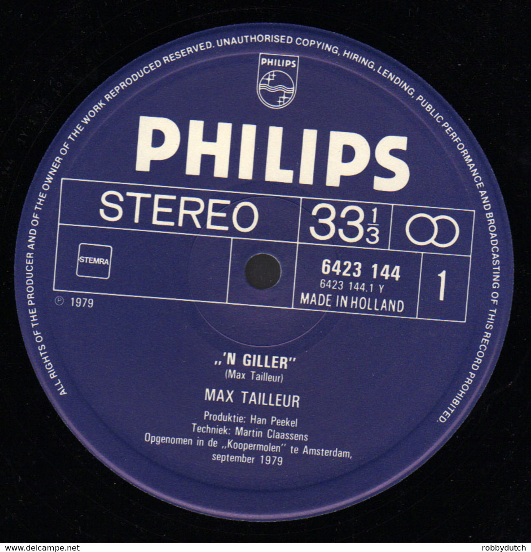 * LP *  MAX TAILLEUR - ' N GILLER (Holland 1979 EX!!) - Humor, Cabaret