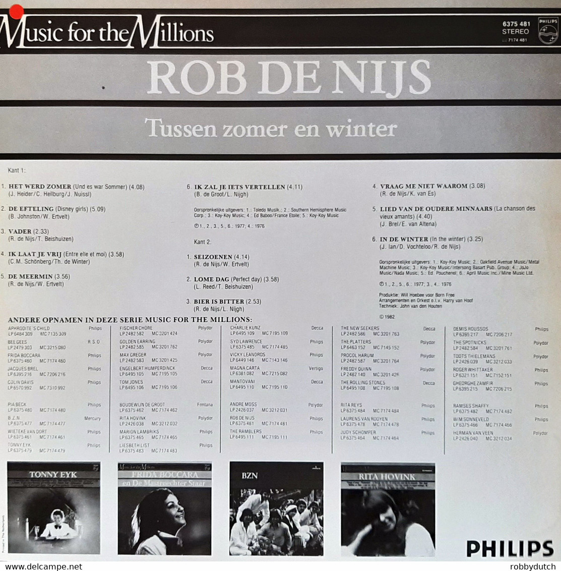 * LP *  ROB DE NIJS - TUSSEN ZOMER EN WINTER (MFM) - Other - Dutch Music