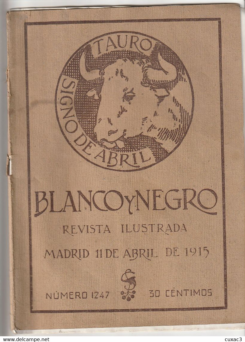 Tauro Signo De Abril , MADRID 11 Avril 1915 , équipe De Foot De BILBAO - Unclassified