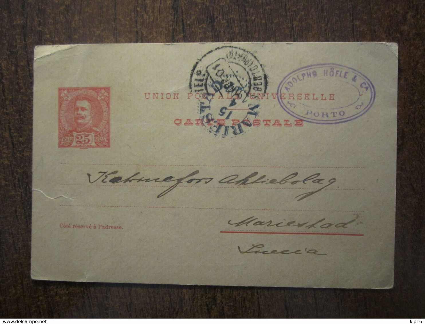 1901 PORTUGAL PORTO STATIONERY To SWEDEN - Lettres & Documents