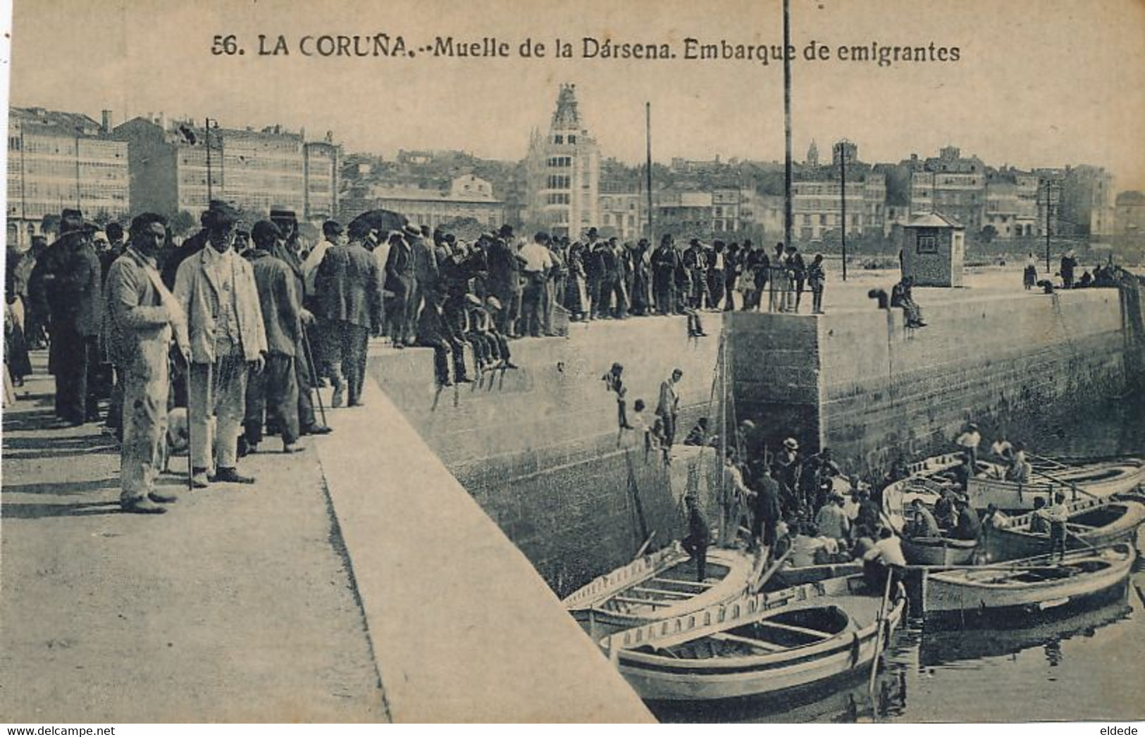 La Coruna Muelle Darsena Embarque De Emigrantes  Migrants Vers Amerique Cuba ? Emigration - La Coruña