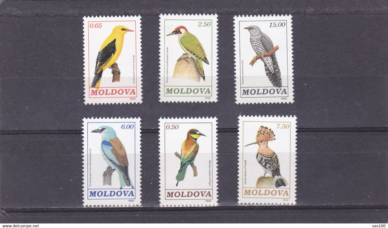 Moldova Oriole Hoopoe Woodpecker Cuckoo Birds 6v 1992 MNH SG#19-24 MI#14-19 SC#31-36 CV£10.90 - Cuckoos & Turacos