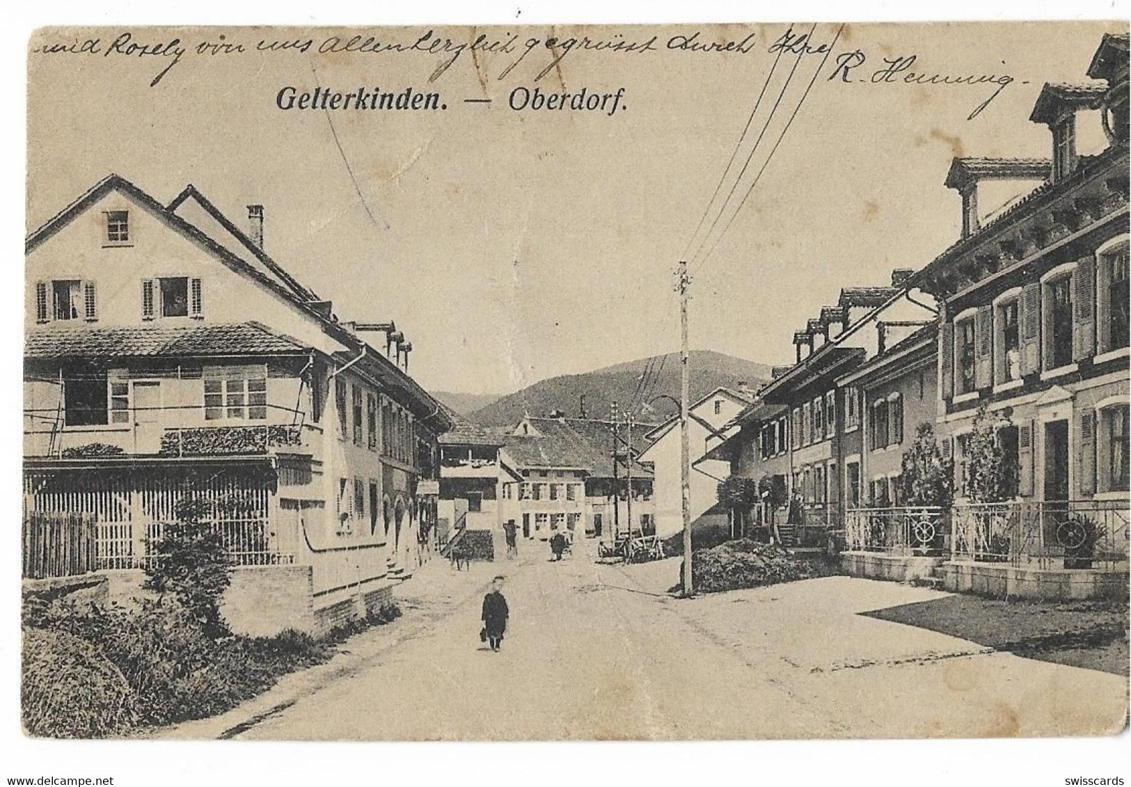 GELTERKINDEN: Oberdorf 1917 - Gelterkinden