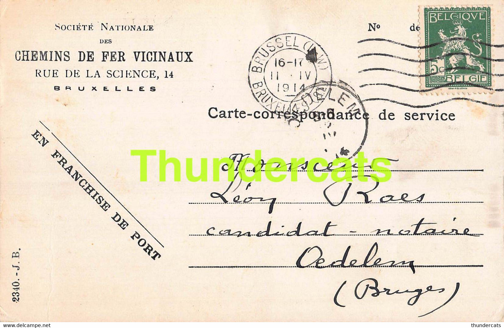 CPA CHEMINS DE FER VICINAUX BRUXELLES - Chemins De Fer, Gares