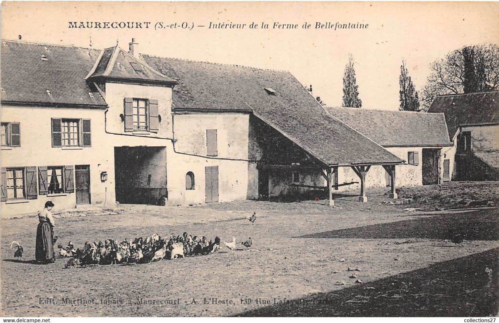 78-MAURECOURT- INTÉRIEUR DE LA FERME DE BELLEFONTAINE - Maurecourt
