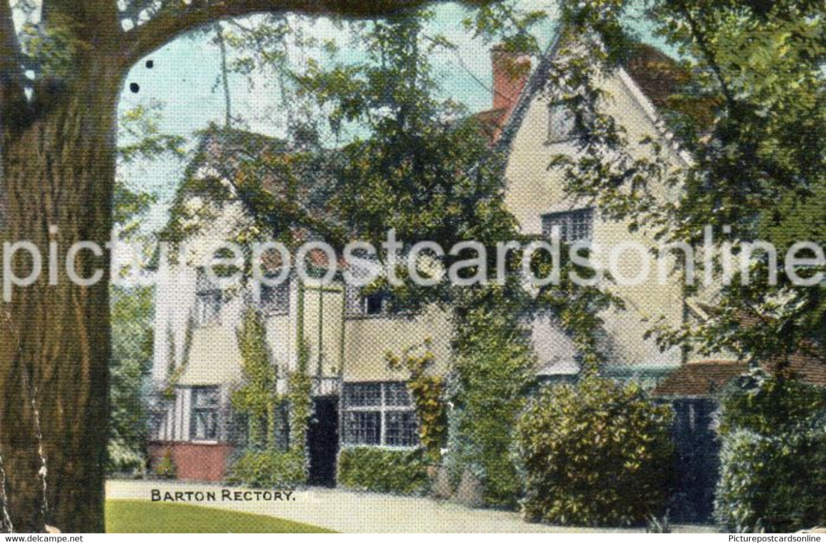 BARTON-LE-CLAY BARTON RECTORY OLD COLOUR POSTCARD BEDFORDSHIRE - Other & Unclassified