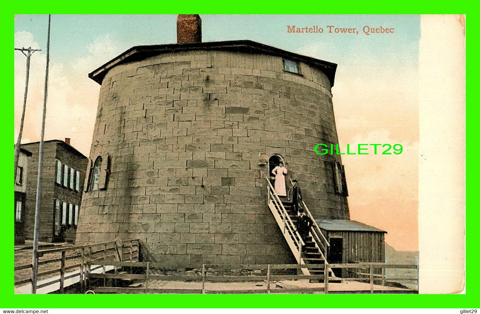 QUEBEC - MARTELLO TOWER - ANIMATED WITH PEOPLES - PUB. BY E. P. CHARLTON & COY LTD - - Québec - La Citadelle
