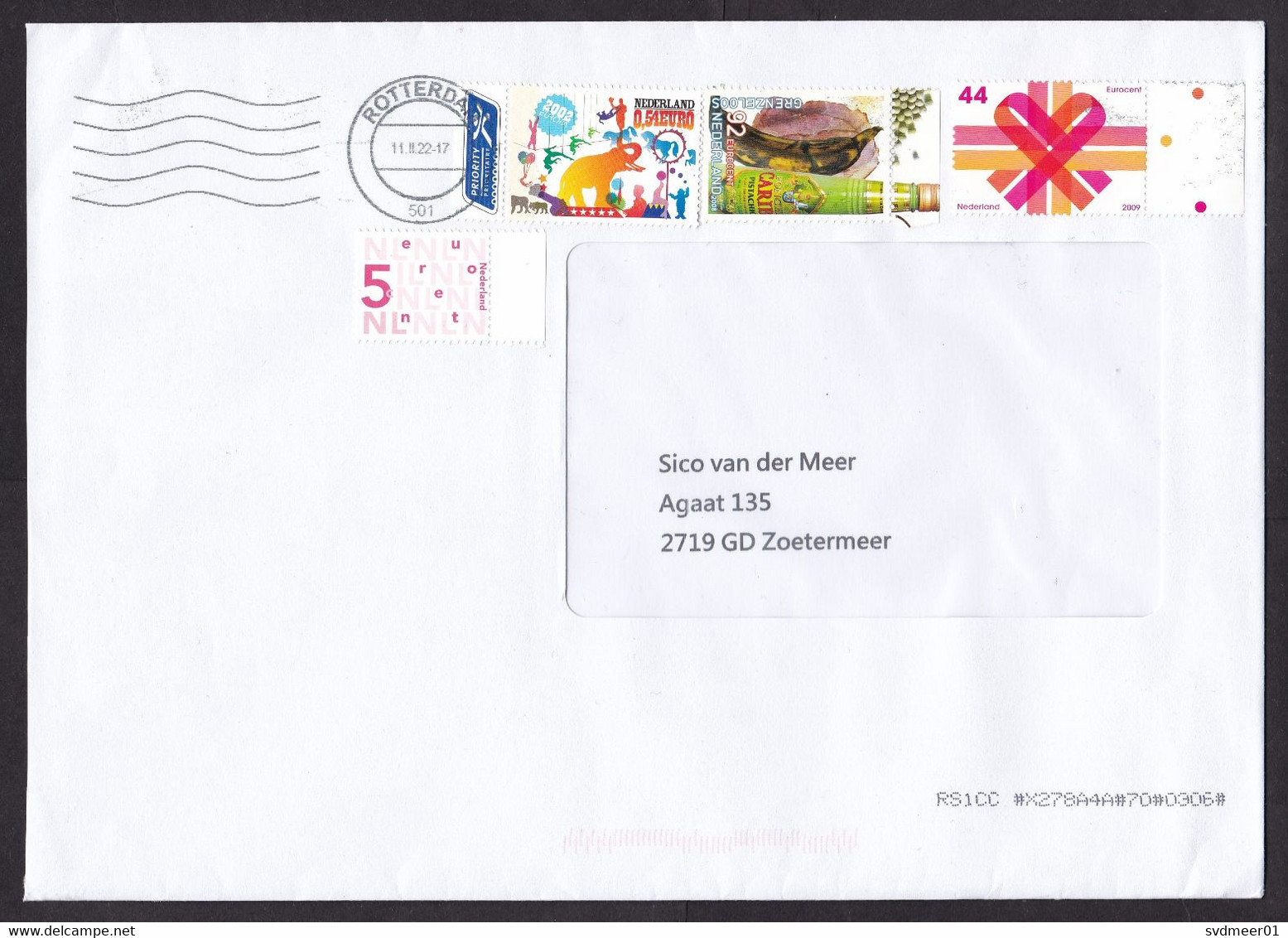 Netherlands: Cover, 2022, 4 Stamps, Food, Drinks, Bottle, Circus, Cancel Placement Problem (traces Of Use) - Covers & Documents