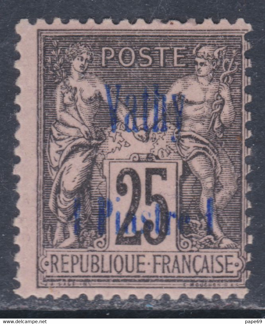 Vathy N° 7 (.) 1 Pi Sur 25 C. Noir Sur Rose Neuf Sans Gomme Sinon   TB - Unused Stamps