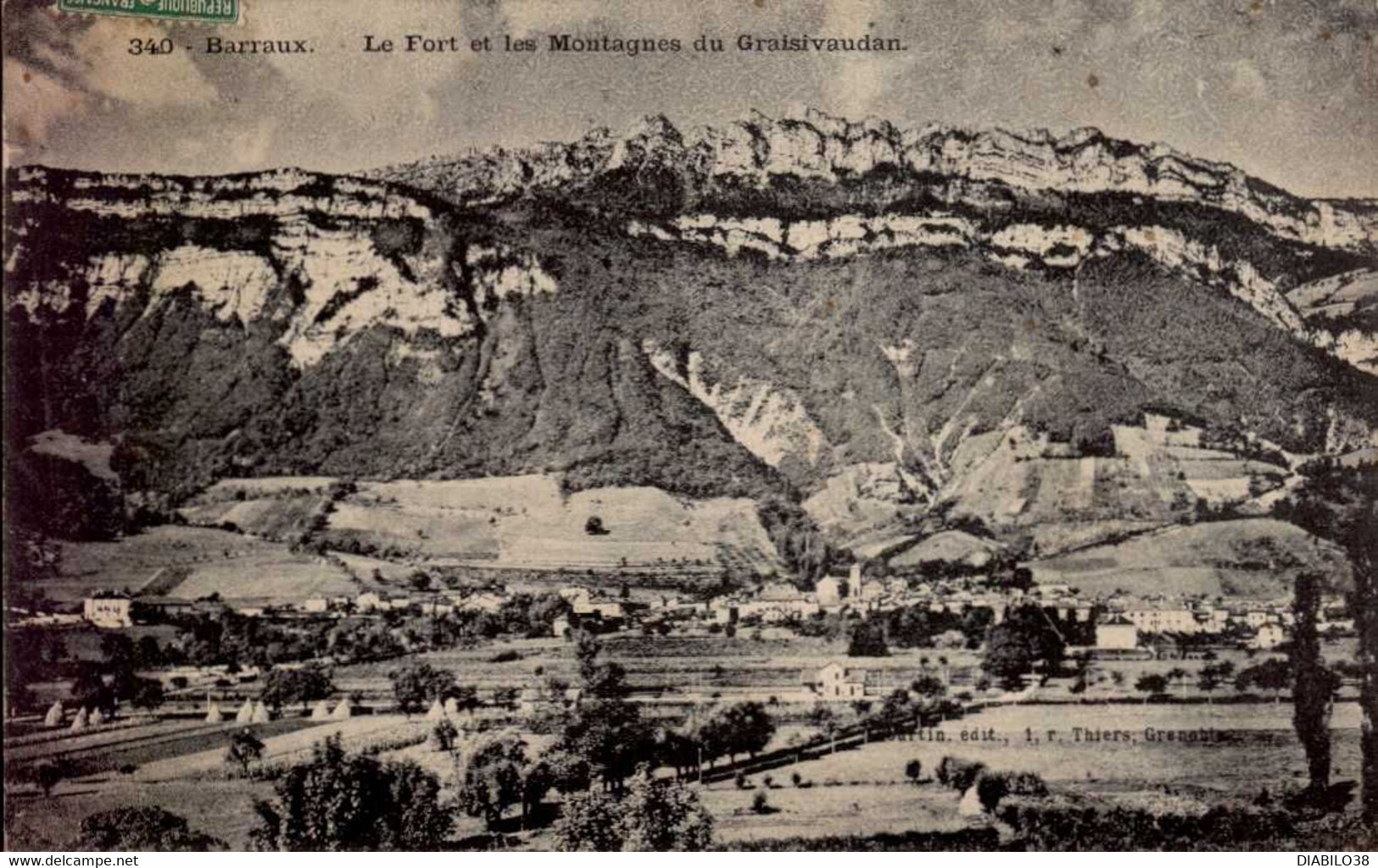 BARRAUX       ( ISERE )   LE FORT ET LES MONTAGNES DU GRAISIVAUDAN - Barraux