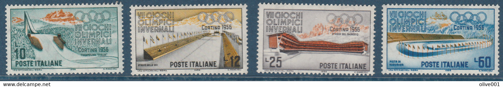 Italie Timbres De 1956 - Jeux Olympiques D'hiver De Cortina - MI N° 958/61 MNH ** - Invierno 1956: Cortina D'Ampezzo