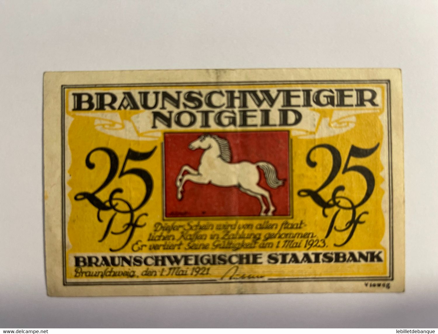 Allemagne Notgeld Braunschweig 25 Pfennig - Collections