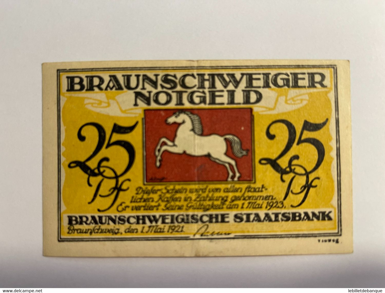 Allemagne Notgeld Braunschweig 25 Pfennig - Sammlungen