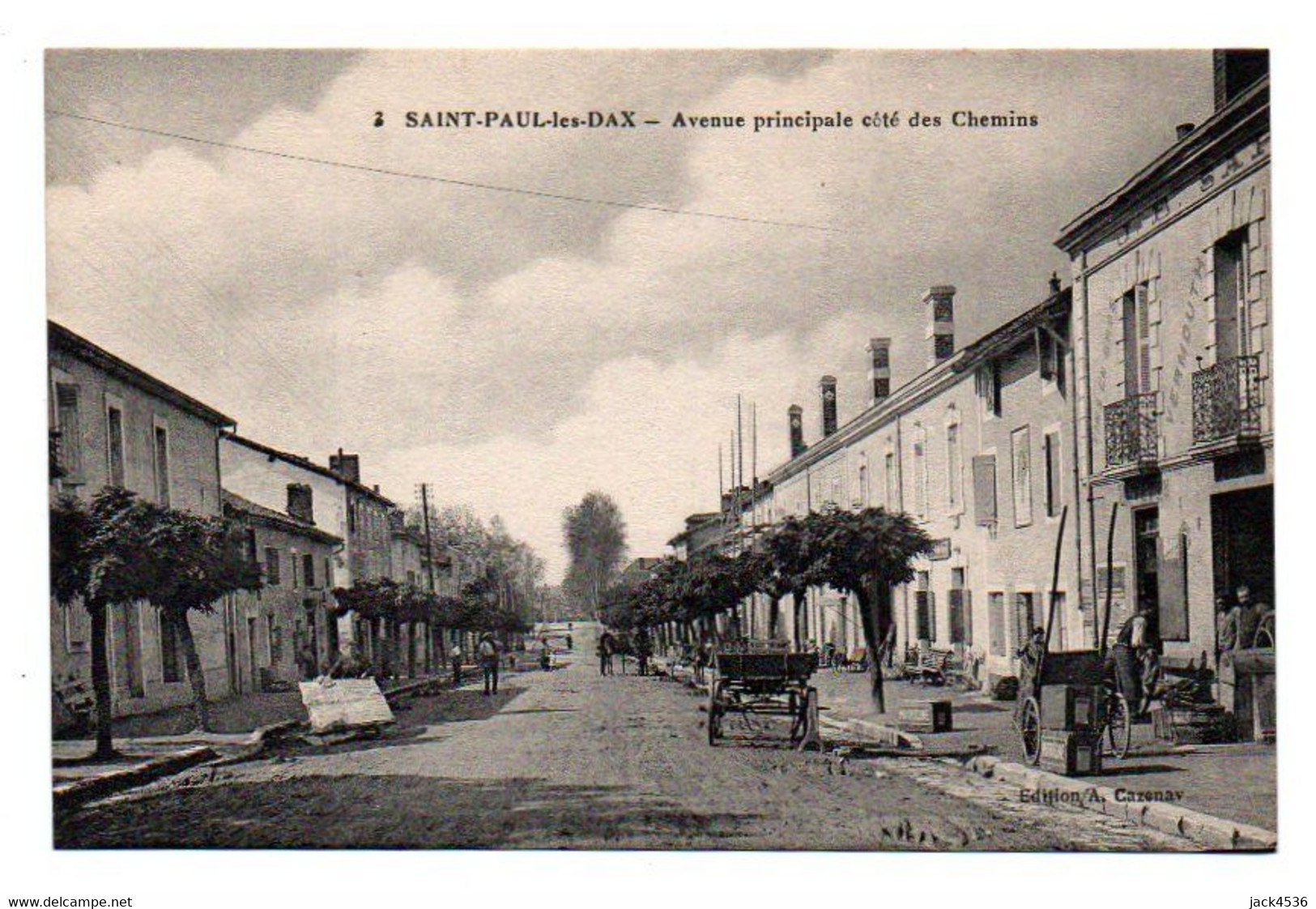 Carte Postale Ancienne - Non Circulé - Dép. 40 - SAINT PAUL LES DAX - Avenue PRINCIPALE - Other & Unclassified