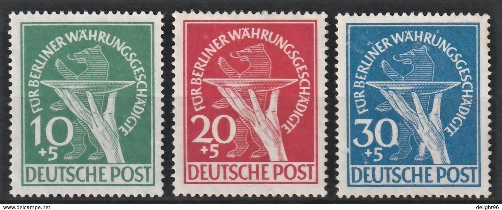 1949 Germany (Berlin) Aid For The Currency Victims Set (** / MNH / UMM) - Neufs