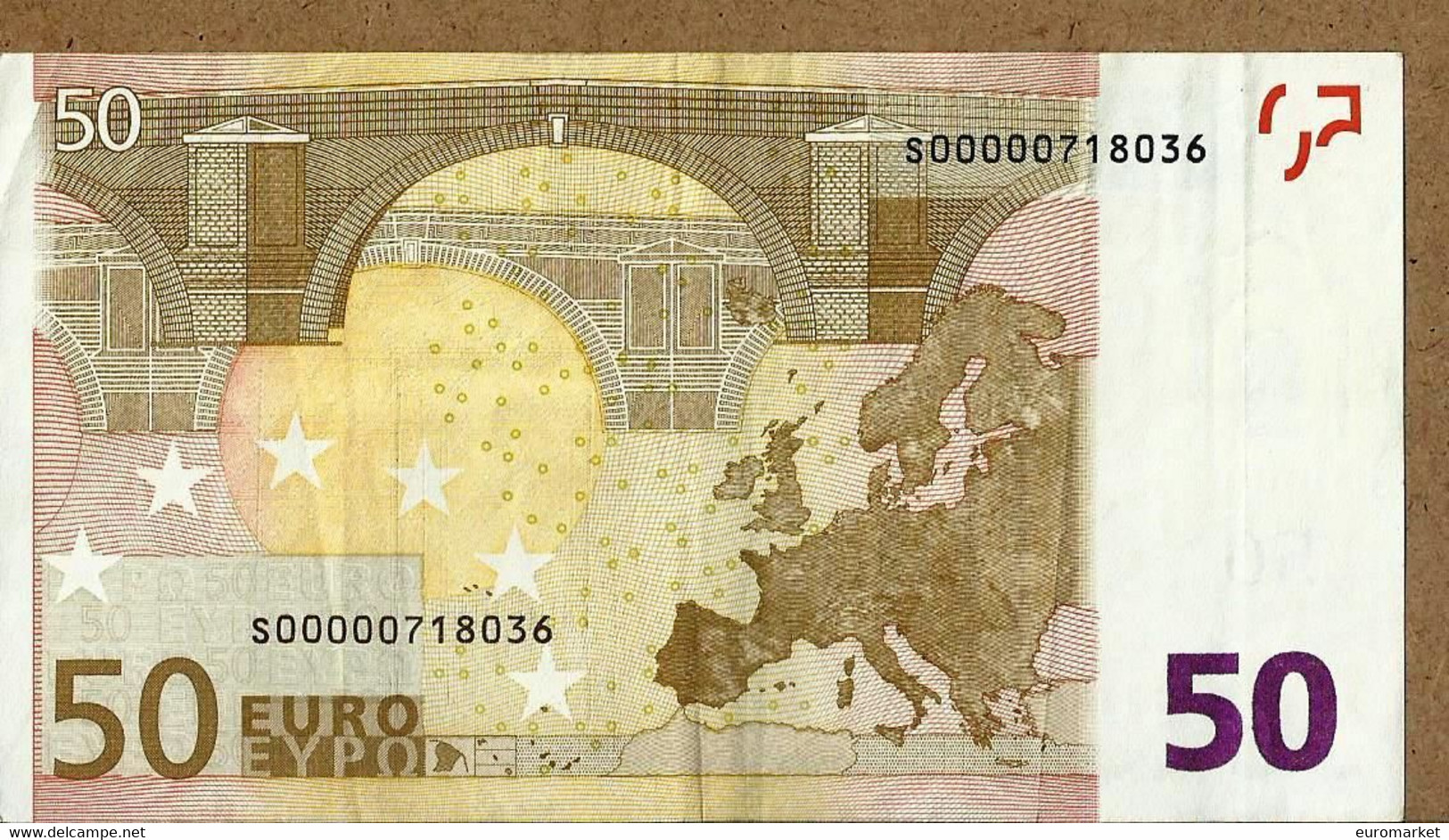 50 EURO "S" J001 E3 S00000... ITALIE - ITALIA CIRCULE/CIRCULATED DUISENBERG RR - 50 Euro